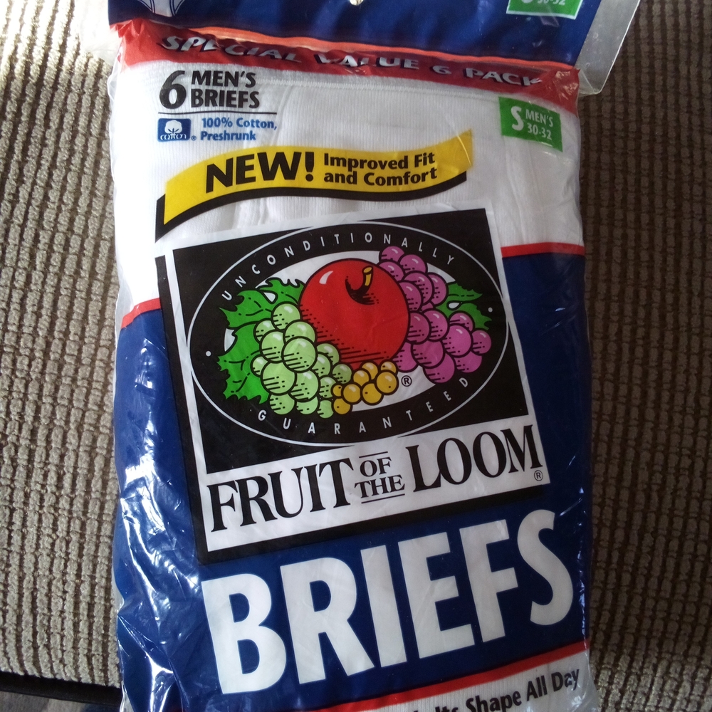 Fruit of the Loom White Men's Briefs 6-Pack